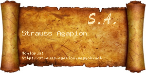 Strauss Agapion névjegykártya